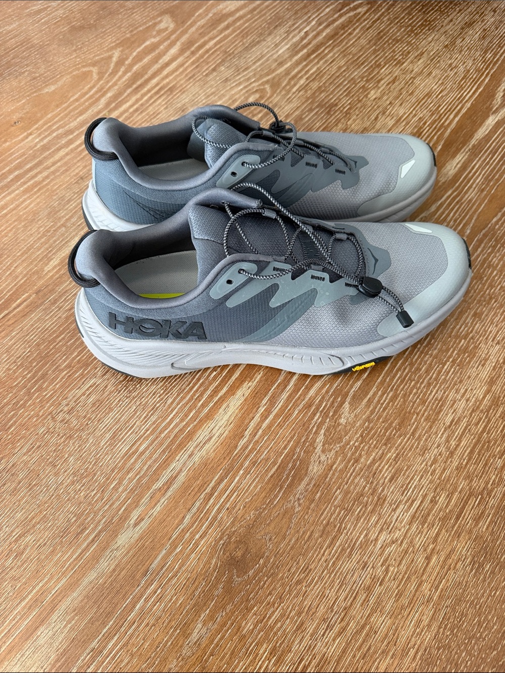 Hoka Men's Gray and Dark Gray Athletic Running Shoes